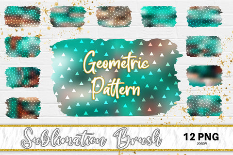 Brush splash sublimation background, splash bundle clipart, splash png, geometric pattern, dark green Sublimation artnoy 