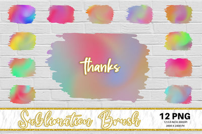 Brush splash sublimation background, splash bundle clipart, splash png, gradient color wave swirl Sublimation artnoy 