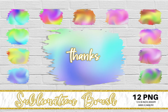 Brush splash sublimation background, splash bundle clipart, splash png, gradient color wave swirl Sublimation artnoy 