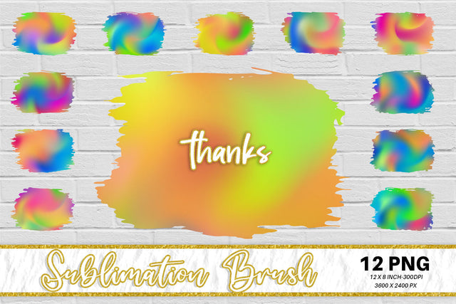 Brush splash sublimation background, splash bundle clipart, splash png, gradient color wave swirl Sublimation artnoy 