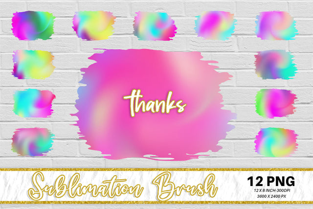Brush splash sublimation background, splash bundle clipart, splash png, gradient color wave swirl Sublimation artnoy 