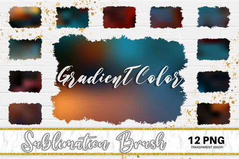 Brush splash sublimation background, splash bundle clipart, splash png, gradient dark color Sublimation artnoy 