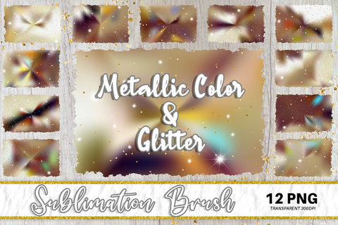 Brush splash sublimation background, splash bundle clipart, splash png, Gradient metallic brown color and glitter Sublimation artnoy 