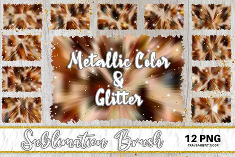 Brush splash sublimation background, splash bundle clipart, splash png, Gradient metallic brown color and sparkle Sublimation artnoy 