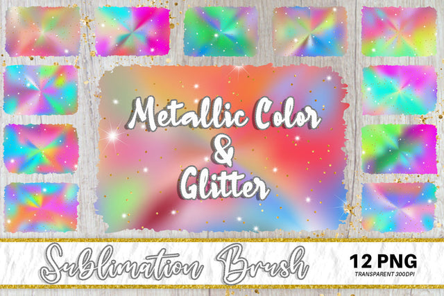 Brush splash sublimation background, splash bundle clipart, splash png, Gradient metallic coloful and glitter Sublimation artnoy 