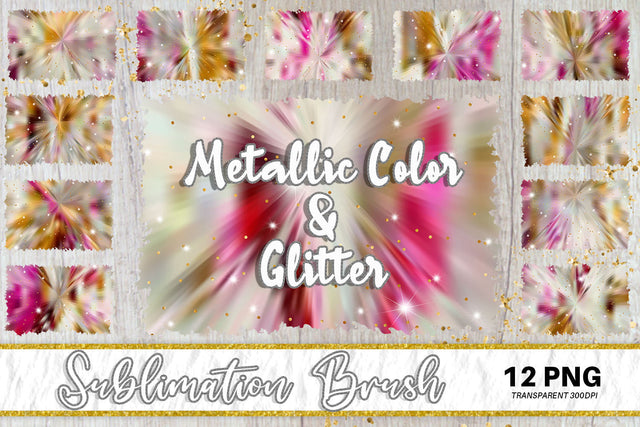 Brush splash sublimation background, splash bundle clipart, splash png, Gradient metallic color and glitter Sublimation artnoy 