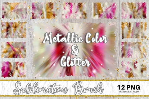 Brush splash sublimation background, splash bundle clipart, splash png, Gradient metallic color and glitter Sublimation artnoy 
