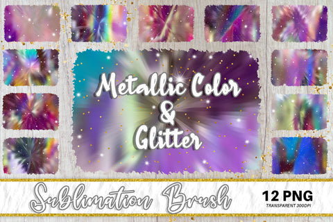 Brush splash sublimation background, splash bundle clipart, splash png, Gradient metallic color and sparkle Sublimation artnoy 
