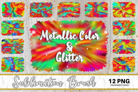 Brush splash sublimation background, splash bundle clipart, splash png, Gradient metallic colorful and sparkle Sublimation artnoy 