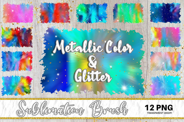 Brush splash sublimation background, splash bundle clipart, splash png, Gradient metallic colorful and sparkle Sublimation artnoy 