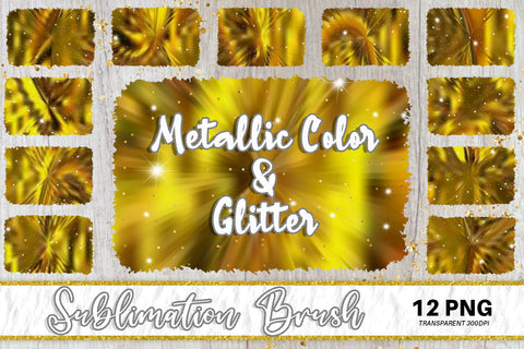 Brush splash sublimation background, splash bundle clipart, splash png, Gradient metallic gold color and sparkle Sublimation artnoy 
