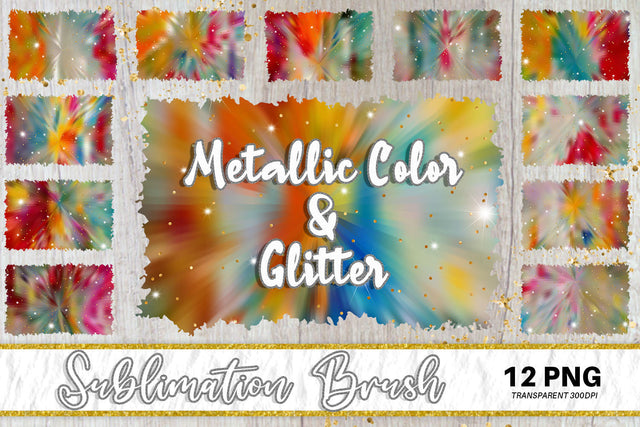 Brush splash sublimation background, splash bundle clipart, splash png, Gradient metallic iridescent and sparkle Sublimation artnoy 