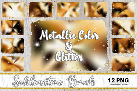 Brush splash sublimation background, splash bundle clipart, splash png, Gradient metallic orange color and glitter Sublimation artnoy 