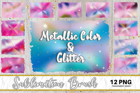 Brush splash sublimation background, splash bundle clipart, splash png, Gradient metallic pink color and glitter Sublimation artnoy 