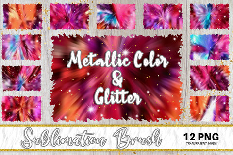 Brush splash sublimation background, splash bundle clipart, splash png, Gradient metallic pink color and sparkle Sublimation artnoy 