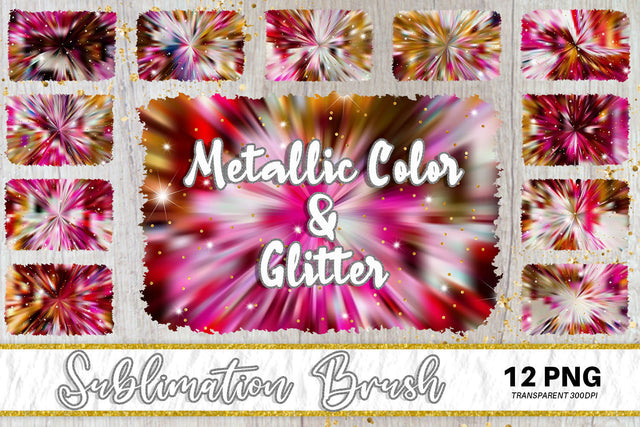 Brush splash sublimation background, splash bundle clipart, splash png, Gradient metallic pink color and sparkle Sublimation artnoy 