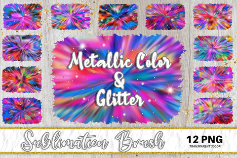 Brush splash sublimation background, splash bundle clipart, splash png, Gradient metallic pink color and sparkle Sublimation artnoy 