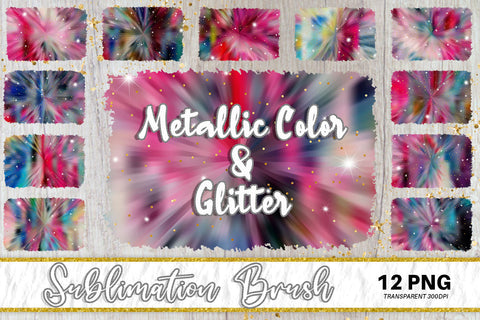 Brush splash sublimation background, splash bundle clipart, splash png, Gradient metallic pink color and sparkle Sublimation artnoy 