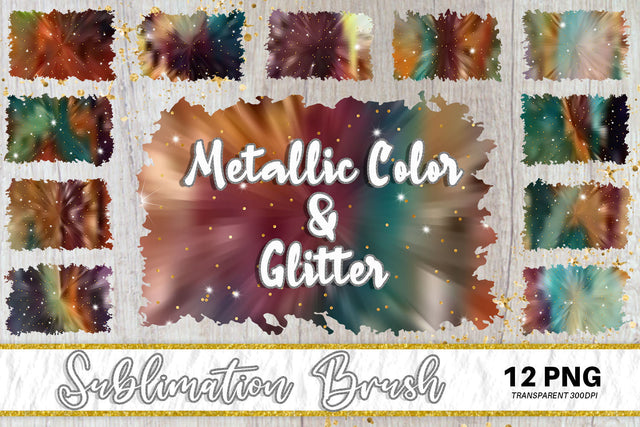 Brush splash sublimation background, splash bundle clipart, splash png, Gradient metallic rust color and sparkle Sublimation artnoy 