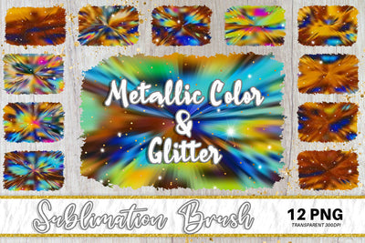 Brush splash sublimation background, splash bundle clipart, splash png, Gradient metallic rust color and sparkle Sublimation artnoy 