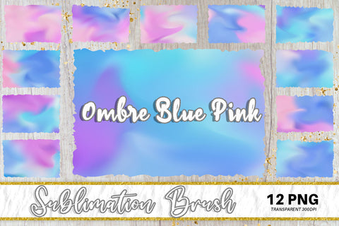 Brush splash sublimation background, splash bundle clipart, splash png, gradient ombre blue pink color background Sublimation artnoy 