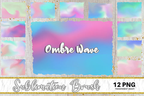 Brush splash sublimation background, splash bundle clipart, splash png, gradient ombre wave background Sublimation artnoy 