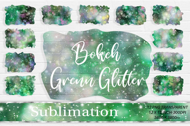 Brush splash sublimation background, Splash bundle clipart, Splash png, green bokeh glitter Sublimation artnoy 