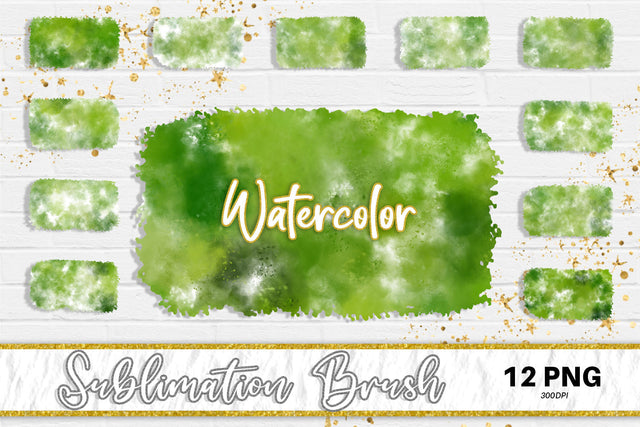 Brush splash sublimation background, splash bundle clipart, splash png, green watercolor Sublimation artnoy 