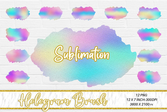 Brush splash sublimation background, splash bundle clipart, splash png, hologram color Sublimation artnoy 