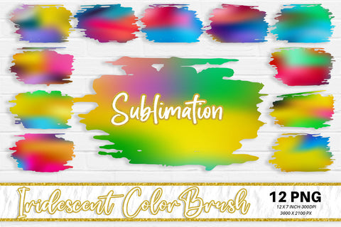 Brush splash sublimation background, splash bundle clipart, splash png, iridescent color Sublimation artnoy 