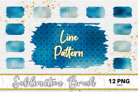 Brush splash sublimation background, splash bundle clipart, splash png, line pattern, gradient blue Sublimation artnoy 