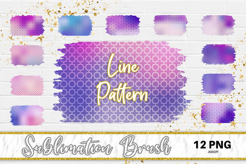 Brush splash sublimation background, splash bundle clipart, splash png, line pattern, gradient pink blue Sublimation artnoy 