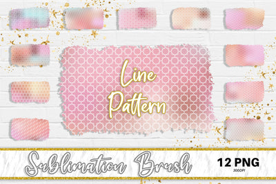 Brush splash sublimation background, splash bundle clipart, splash png, line pattern, pink Sublimation artnoy 