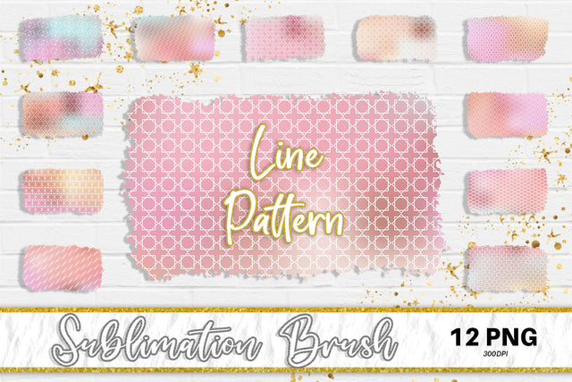 Brush splash sublimation background, splash bundle clipart, splash png, line pattern, pink Sublimation artnoy 