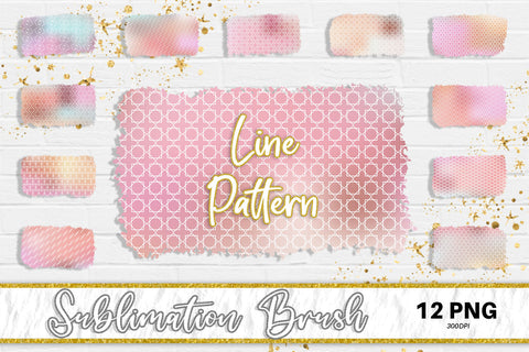 Brush splash sublimation background, splash bundle clipart, splash png, line pattern, pink Sublimation artnoy 