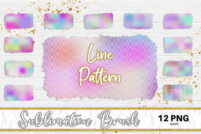 Brush splash sublimation background, splash bundle clipart, splash png, line pattern, rainbow color Sublimation artnoy 