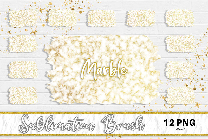 Brush splash sublimation background, splash bundle clipart, splash png, marble texture, gold and white Sublimation artnoy 