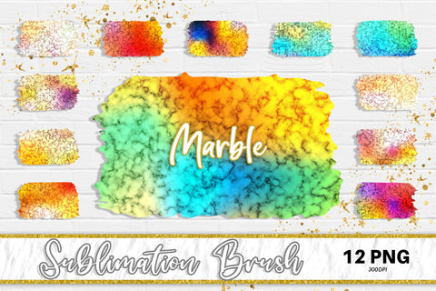 Brush splash sublimation background, splash bundle clipart, splash png, marble texture, gradient color Sublimation artnoy 