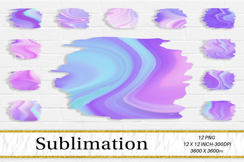 Brush splash sublimation background, splash bundle clipart, splash png, marble wave background Sublimation artnoy 