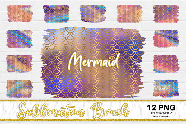 Brush splash sublimation background, splash bundle clipart, splash png, mermaid scales background, gradient color Sublimation artnoy 