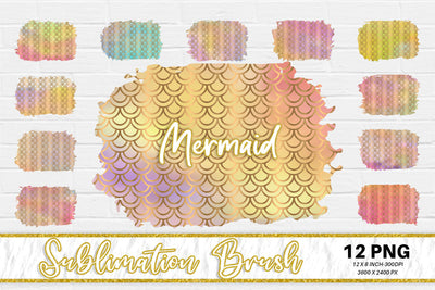 Brush splash sublimation background, splash bundle clipart, splash png, mermaid scales background, gradient color Sublimation artnoy 