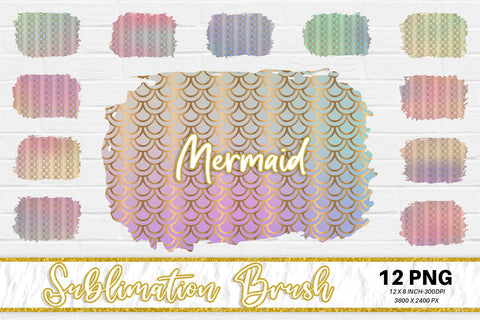Brush splash sublimation background, splash bundle clipart, splash png, mermaid scales background, gradient color Sublimation artnoy 