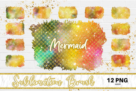 Brush splash sublimation background, splash bundle clipart, splash png, mermaid scales sparkle background SVG artnoy 