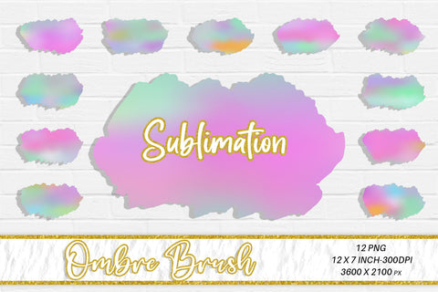 Brush splash sublimation background, splash bundle clipart, splash png, ombre background Sublimation artnoy 