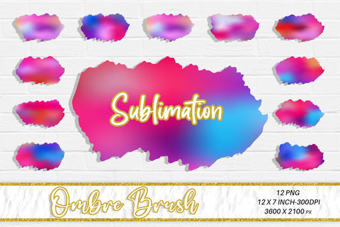 Brush splash sublimation background, splash bundle clipart, splash png, ombre background Sublimation artnoy 