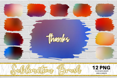Brush splash sublimation background, splash bundle clipart, splash png, ombre dark color Sublimation artnoy 