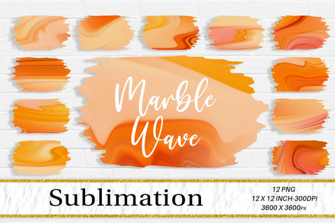 Brush splash sublimation background, splash bundle clipart, splash png, orange marble wave background Sublimation artnoy 