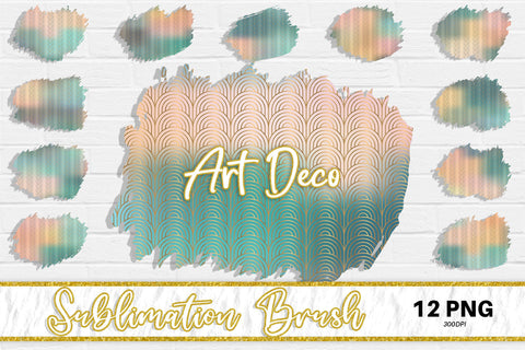 Brush splash sublimation background, splash bundle clipart, splash png, pattern art deco, gradient gren orange background Sublimation artnoy 