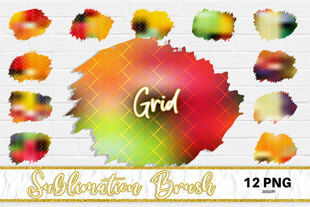 Brush splash sublimation background, splash bundle clipart, splash png, pattern grid line, gradient color Sublimation artnoy 