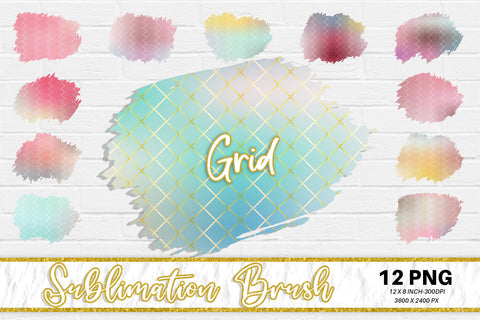 Brush splash sublimation background, splash bundle clipart, splash png, pattern grid line, pastel color Sublimation artnoy 